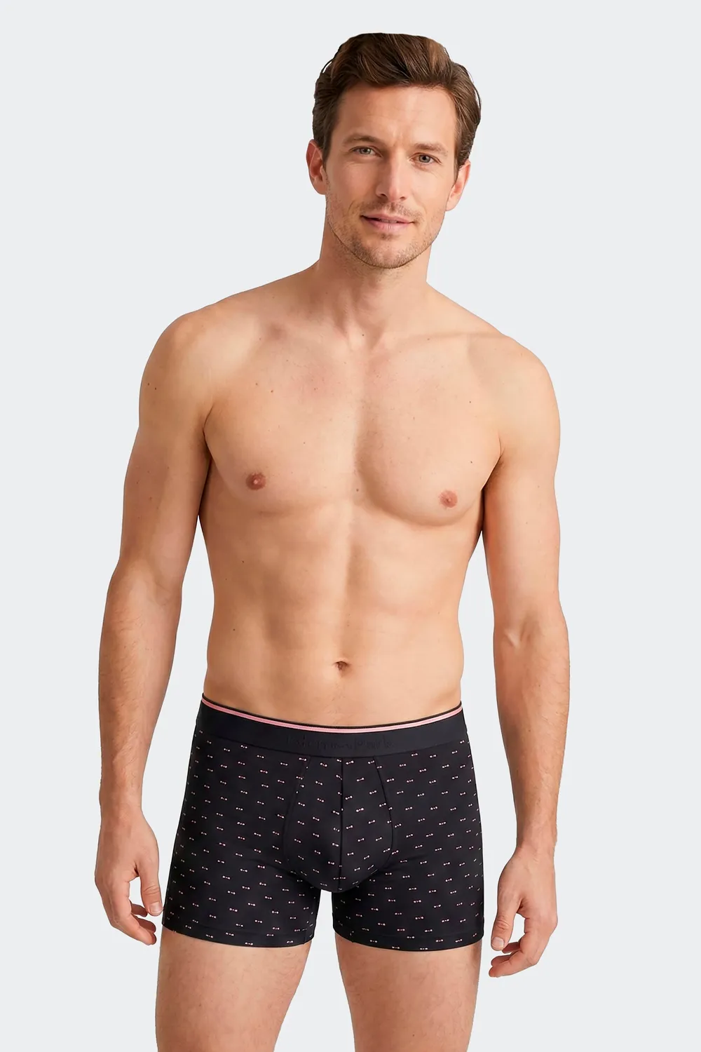 Eden Park lot 2 boxers coton stretch marine uni imprimé
