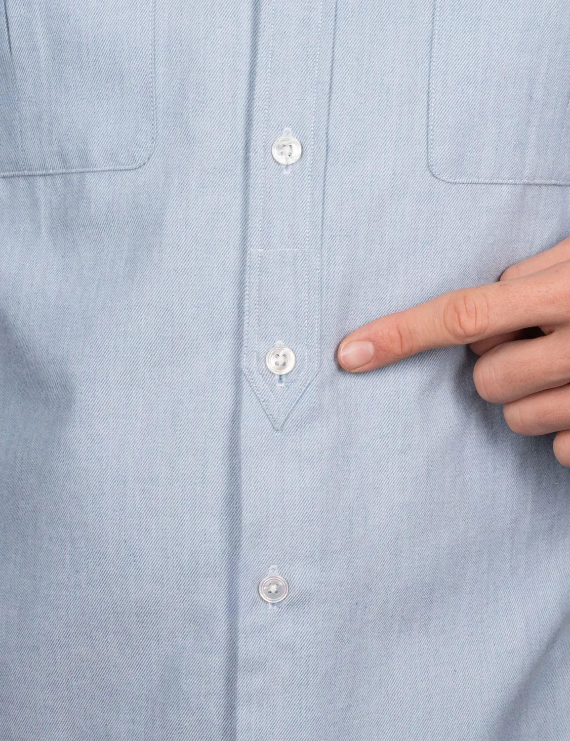 La Chemise Française Alpine chemise flanelle bleu glacier