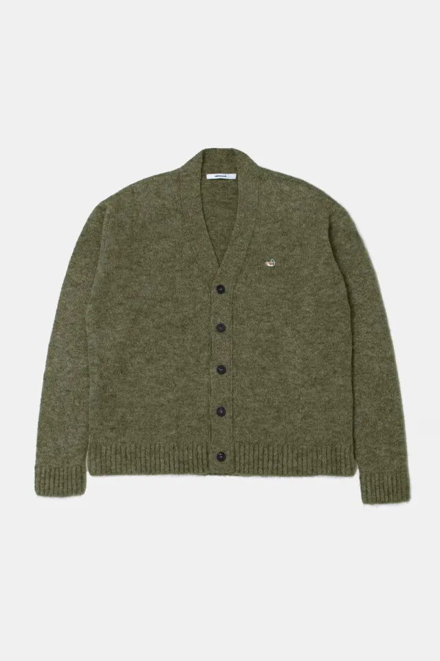 Edmmond Studios Duck cardigan kaki laine alpaga