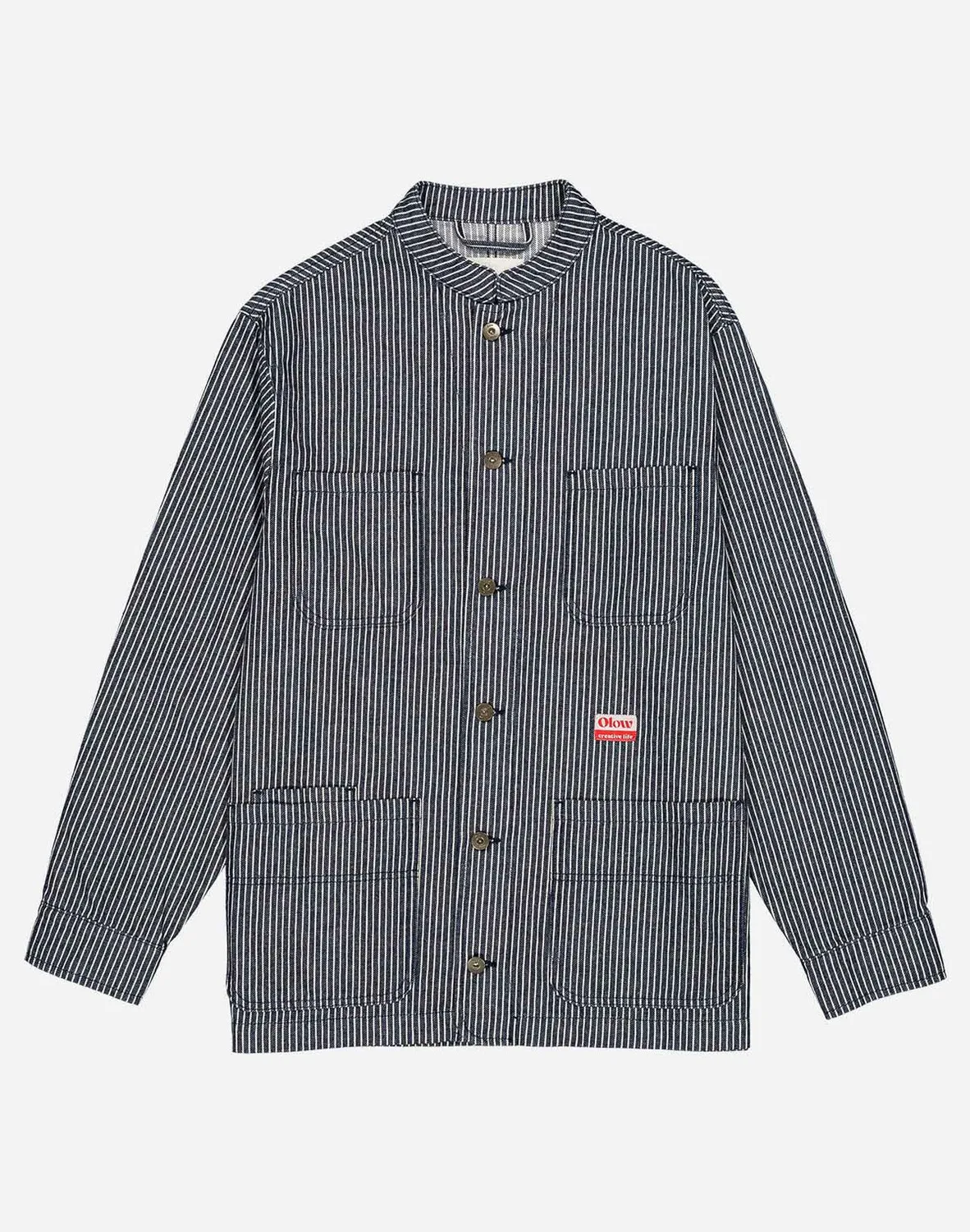 OLOW Handy Stripes veste jean rayée coton bio