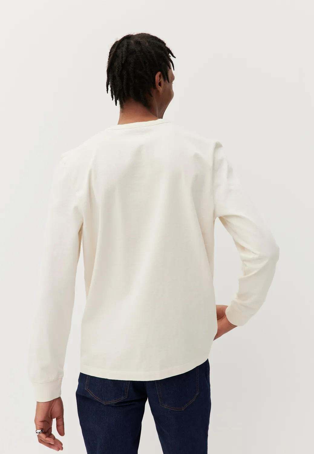 Loom Le Henley t-shirt manches longues bleu marine