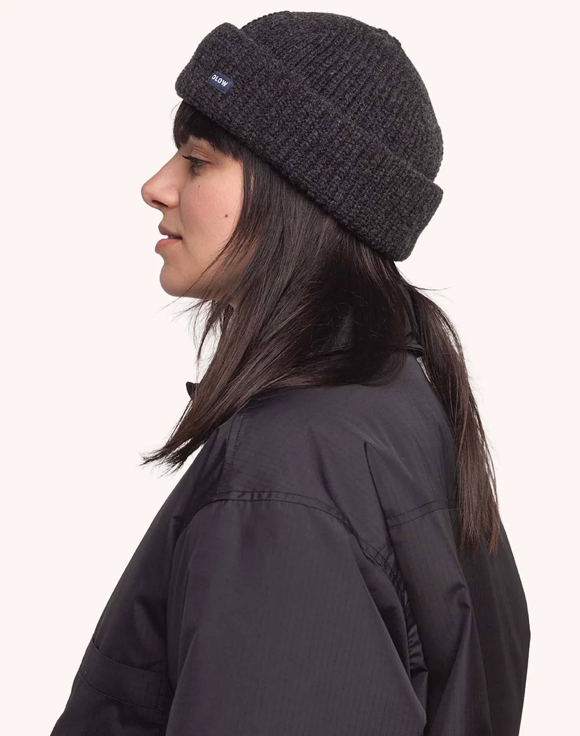 OLOW Laban bonnet noir chiné TU laine mérinos