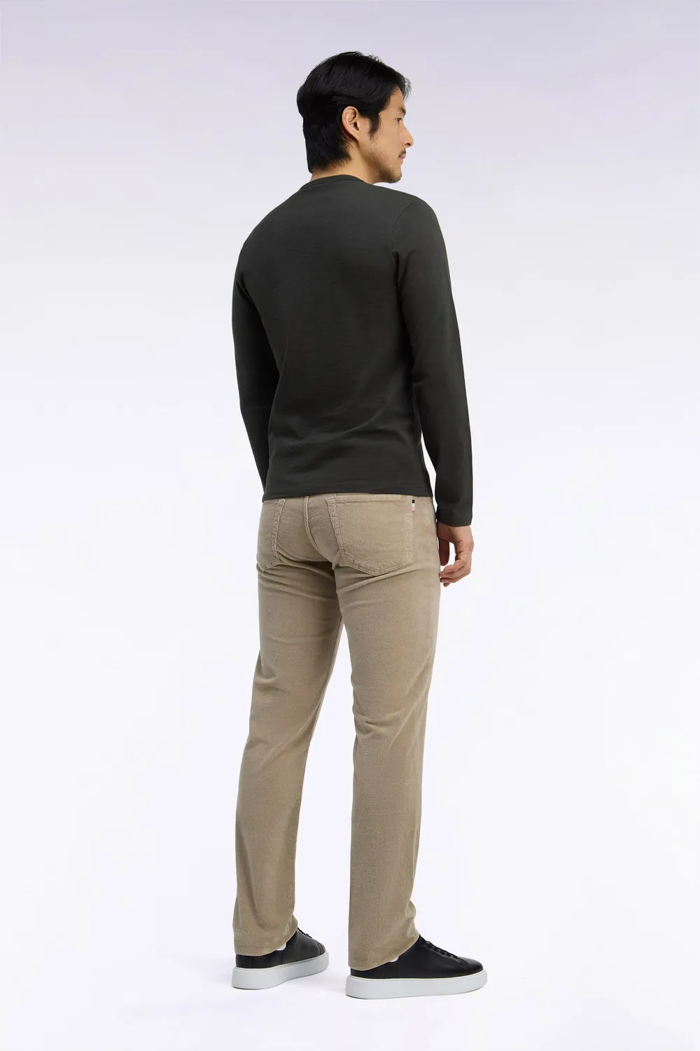 Eden Park pantalon 5 poches velours beige regular
