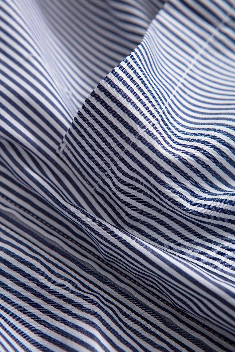 Edmmond Studios Tyne chemise marine rayée zip popeline