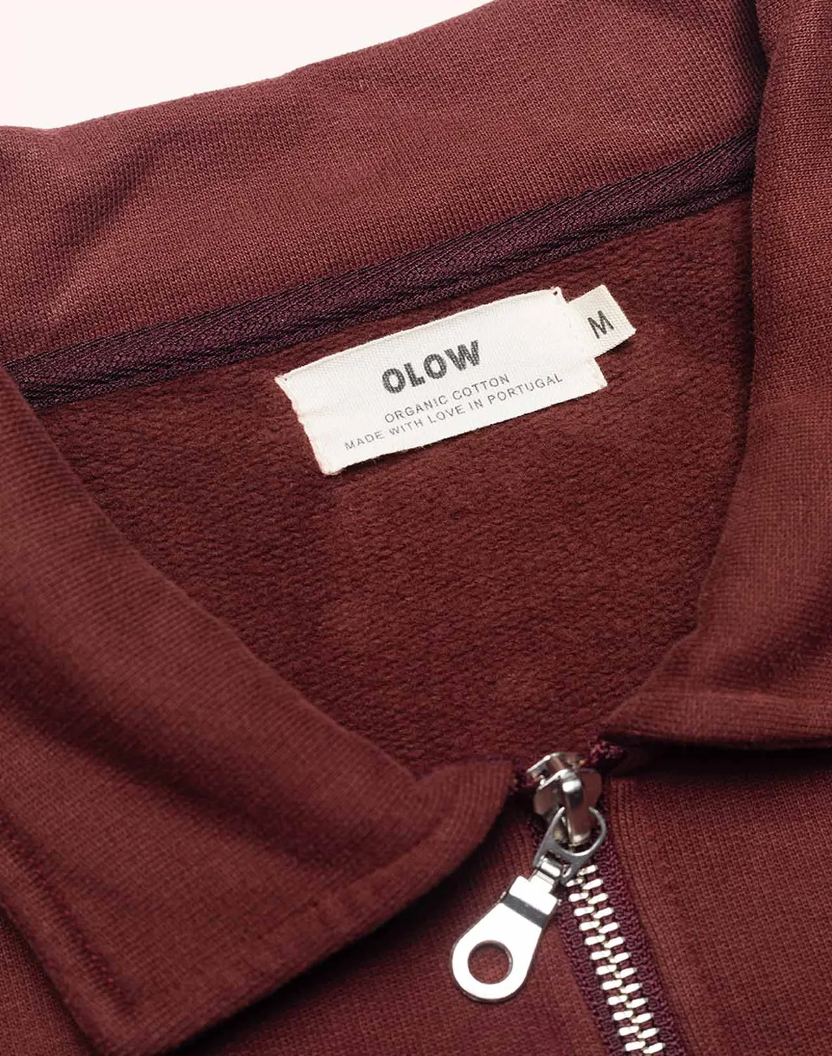 OLOW Manso sweat chocolat col polo zip