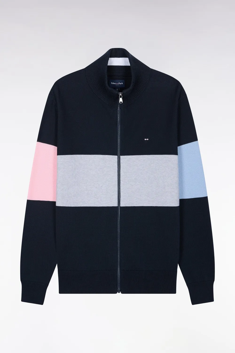 Eden Park Show Bizz cardigan zippé marine coton homme
