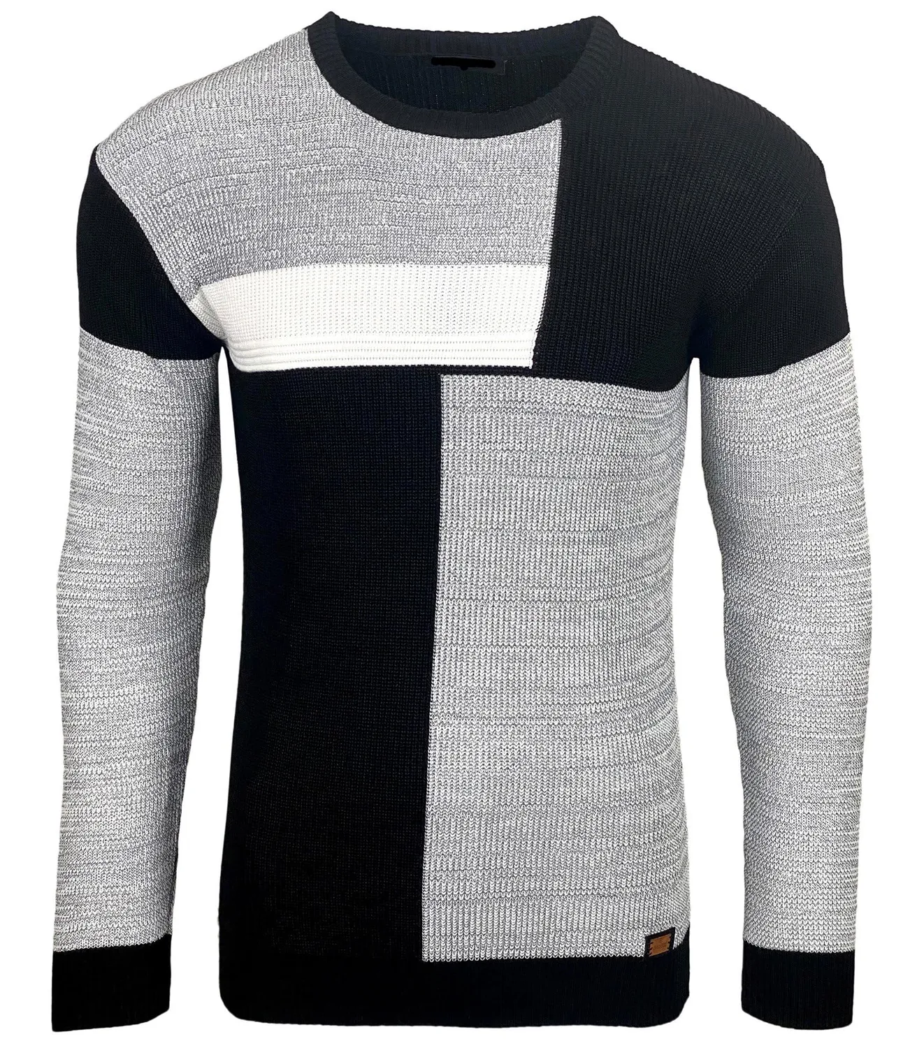 Subliminal Mode BX52288 pull col rond noir bicolore