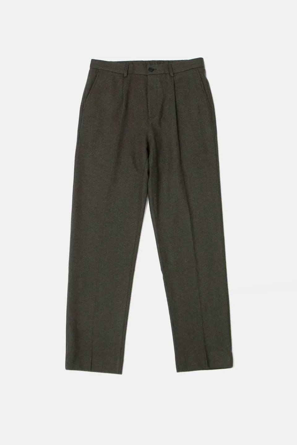 Edmmond Studios Jack Pant pantalon kaki laine coupe regular
