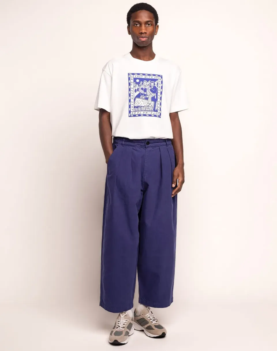 OLOW Cargeot pantalon large bleu outremer ripstop