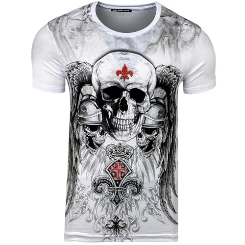 Subliminal Mode BX2308 t-shirt homme blanc S message Never Give Up
