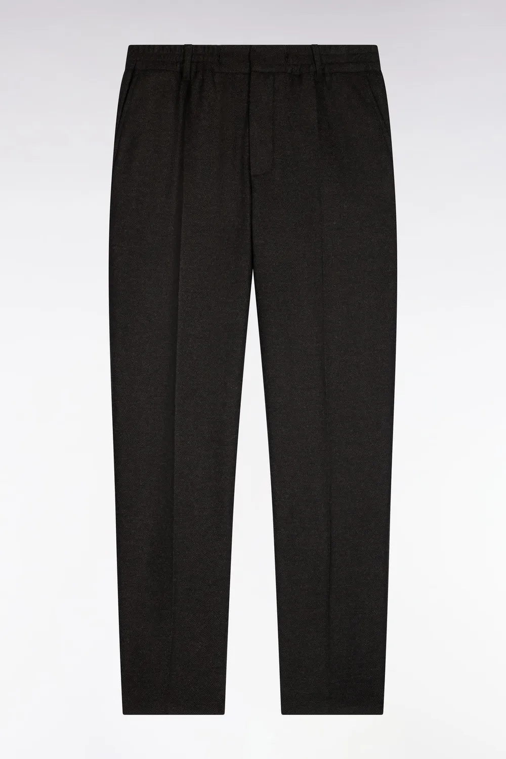 Eden Park Pantalon feutre marron taille élastiquée Modern