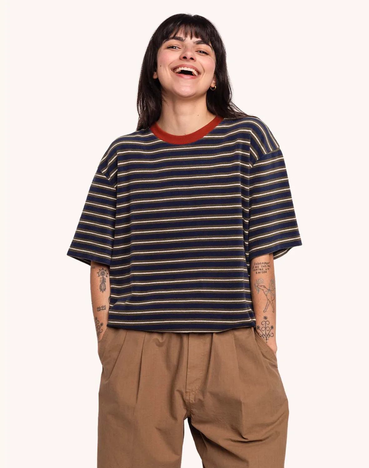 OLOW Peyron t-shirt bleu éponge coton recyclé