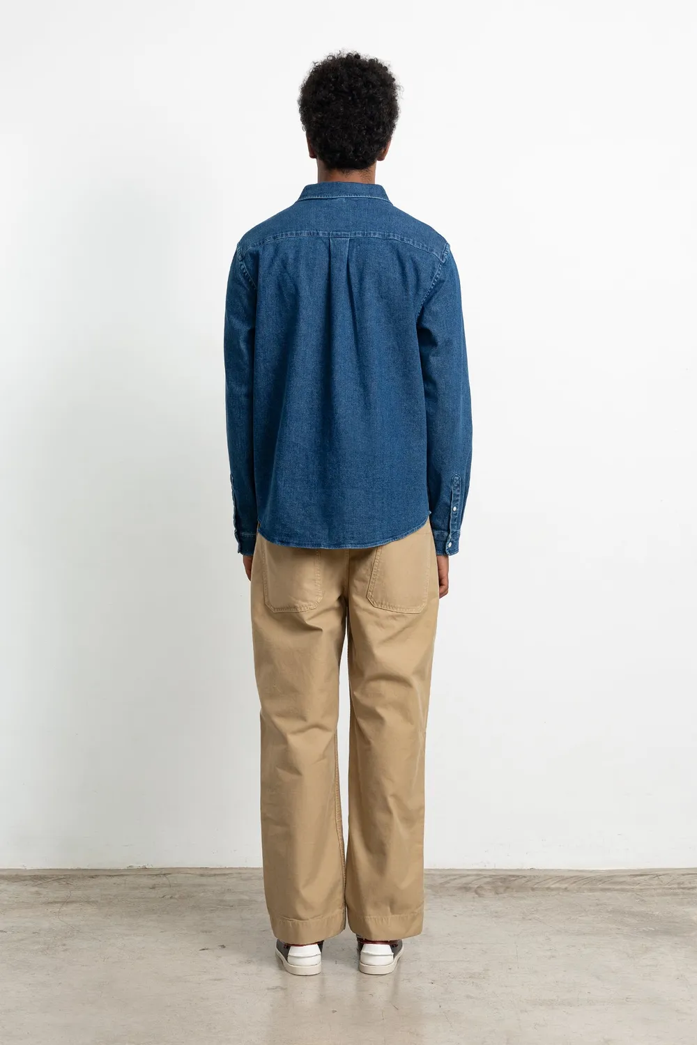 Edmmond Studios Duck Denim Shirt chemise stone wash coton