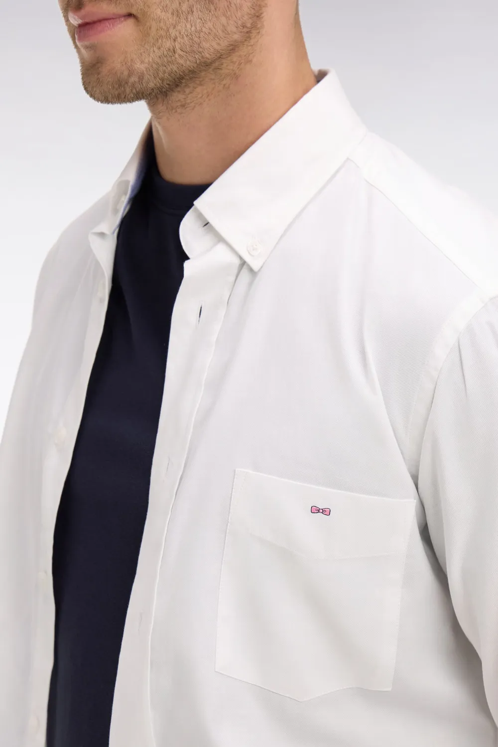 Eden Park chemise blanche coton Oxford homme Regular