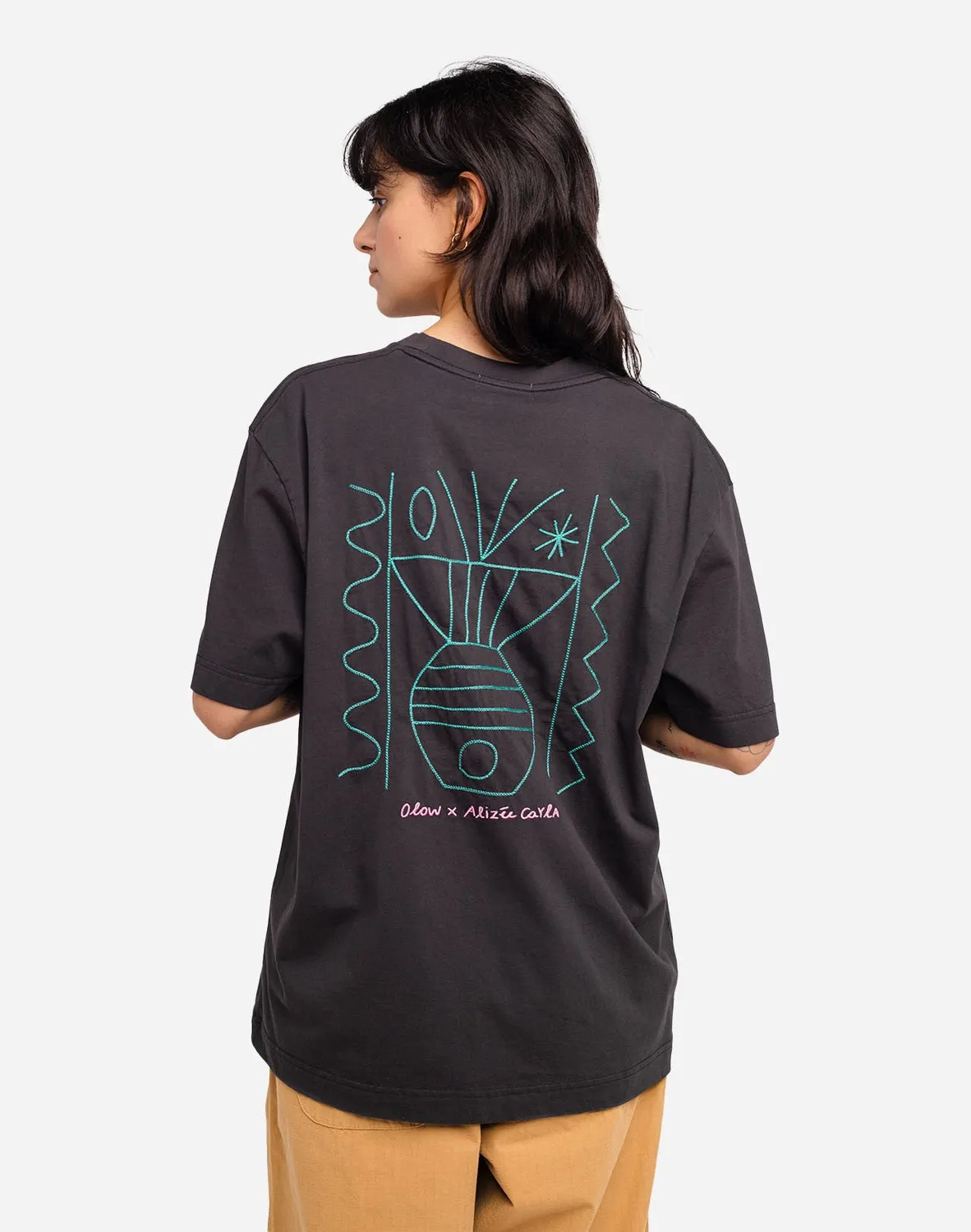 OLOW Méridional t-shirt ample noir carbone coton bio