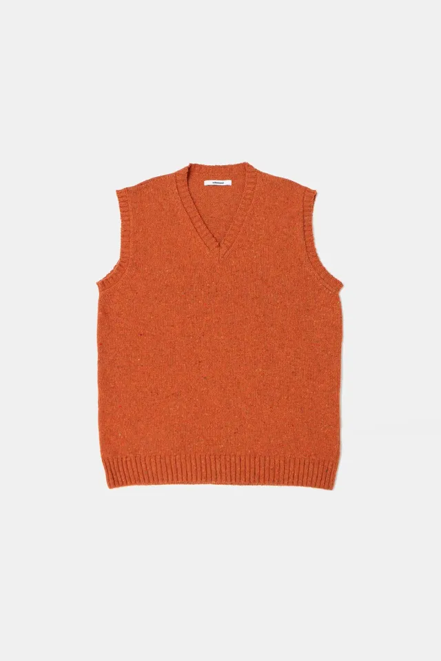 Edmmond Studios Paris Vest gilet orange tweed