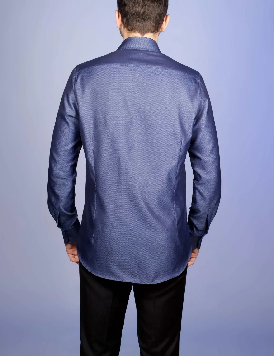La Chemise Française Chevrons Nocturnes chemise homme bleu nuit