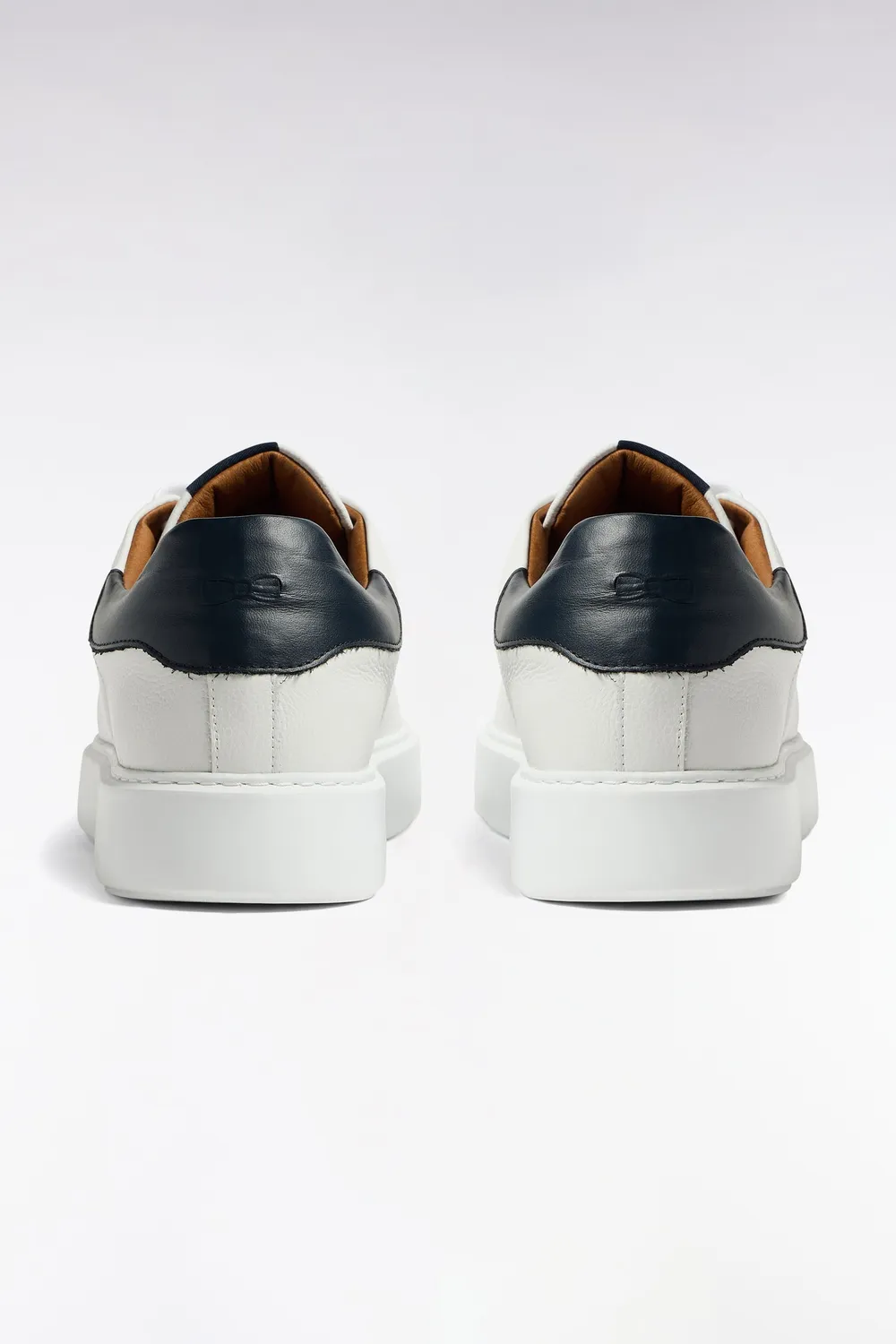 Eden Park baskets cuir grainé blanc