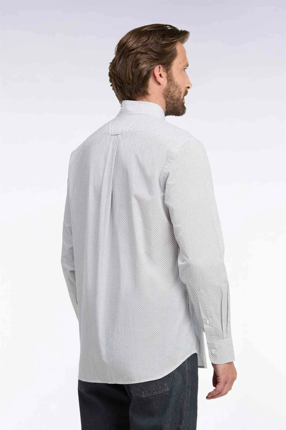 Eden Park chemise homme coton blanc micromotifs M