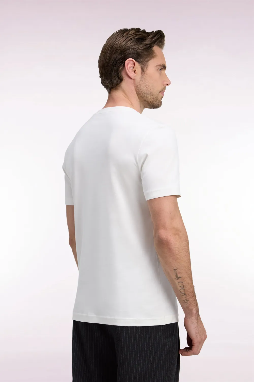 Eden Park t-shirt coton écru manches courtes coupe droite