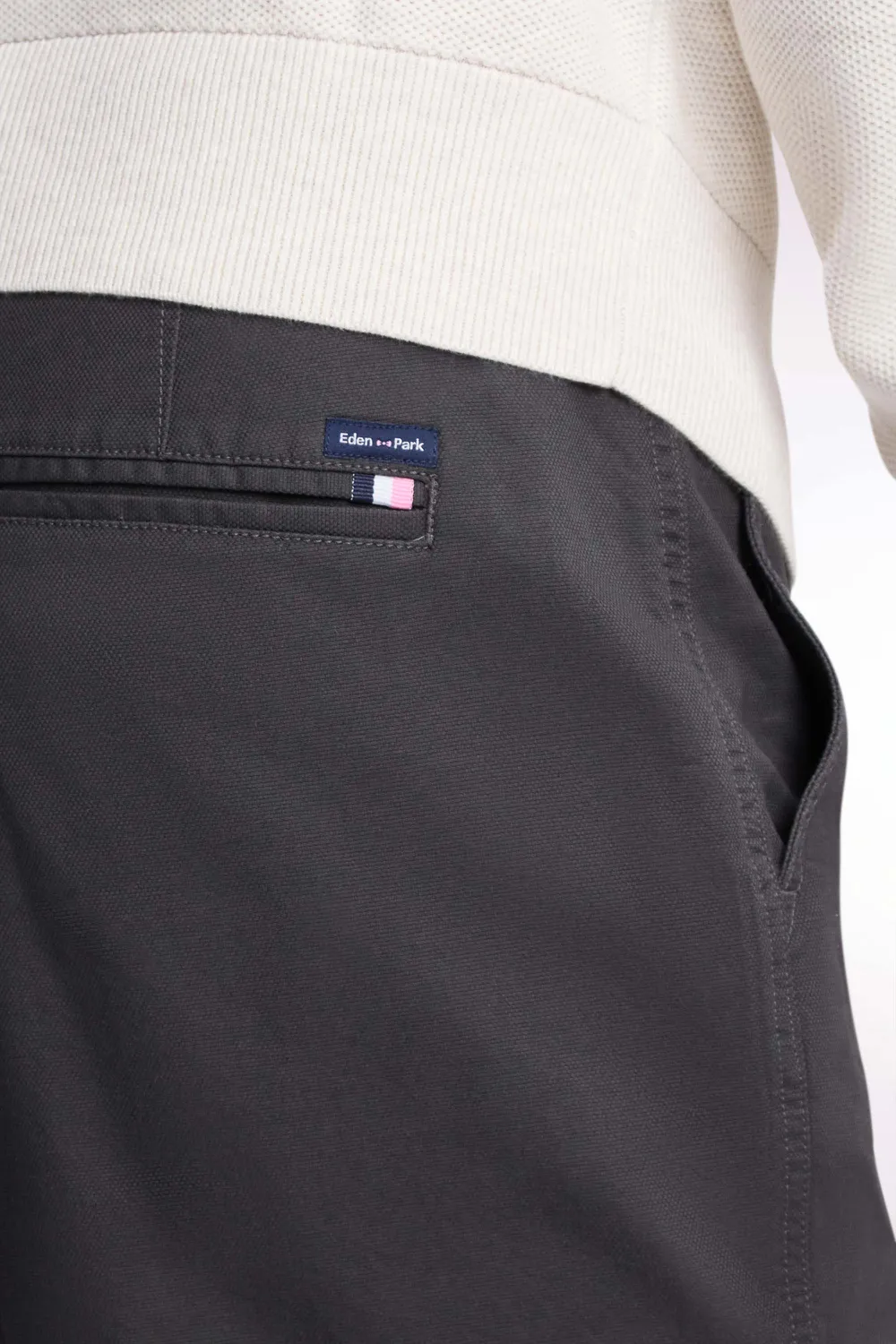 Eden Park Legend chino piqué coton pantalon kaki coupe regular