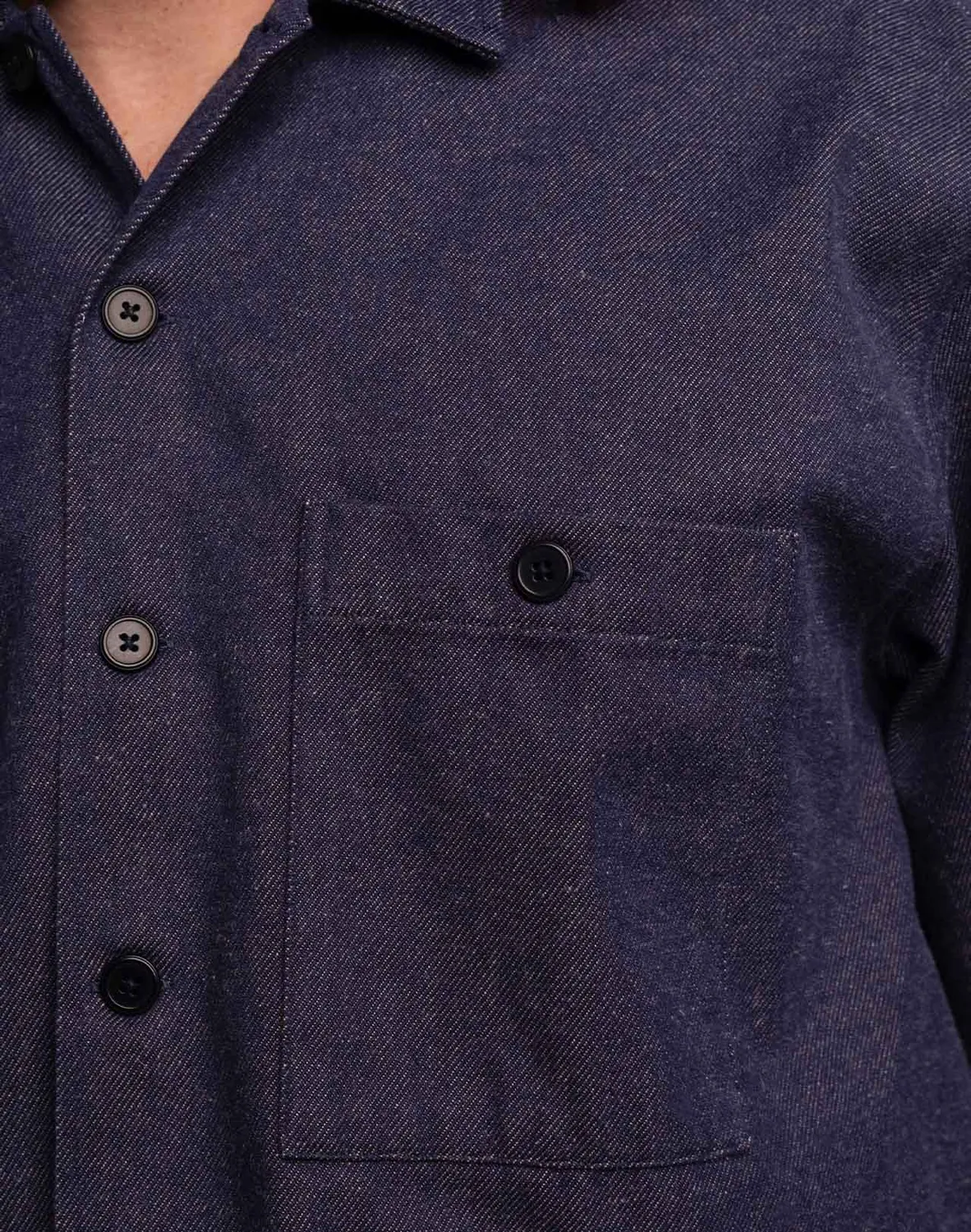 OLOW Decré chemise bleu denim recyclé 280 g
