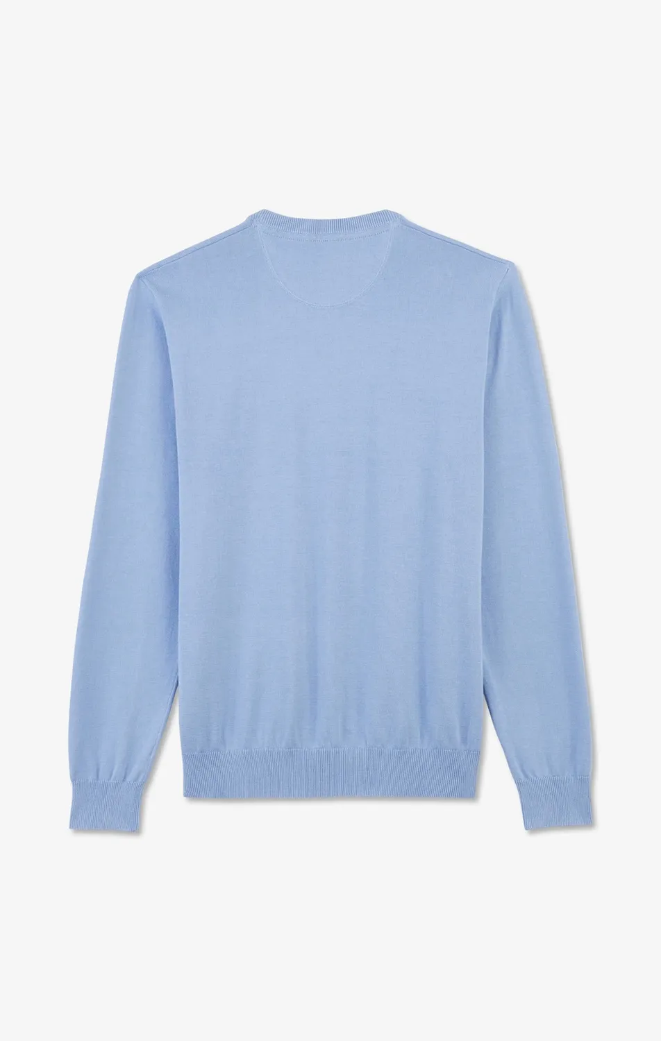 Eden Park PPKNIPUE0021 pull coton col rond bleu
