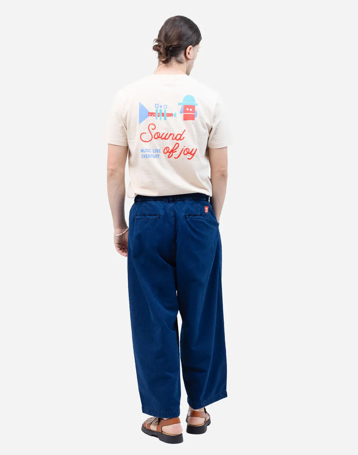 OLOW Cargeot pantalon denim bleu coupe balloon