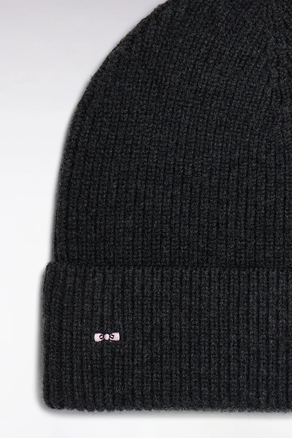 Eden Park bonnet côtelé laine coton gris foncé taille unique