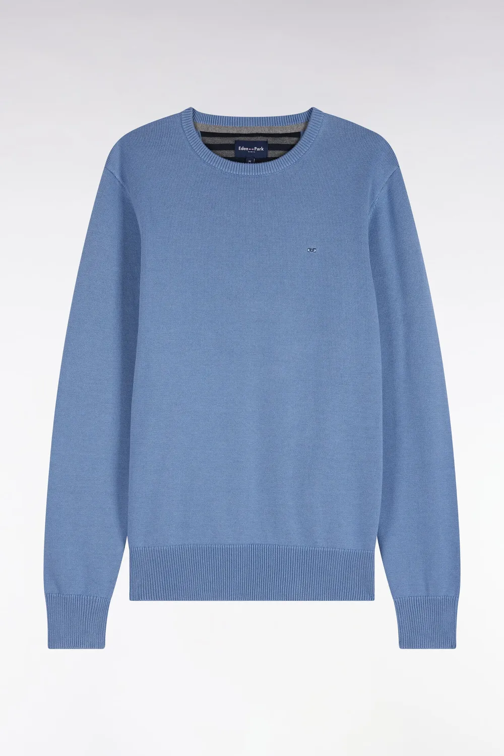 Eden Park pull col rond ciel coton homme coupe regular