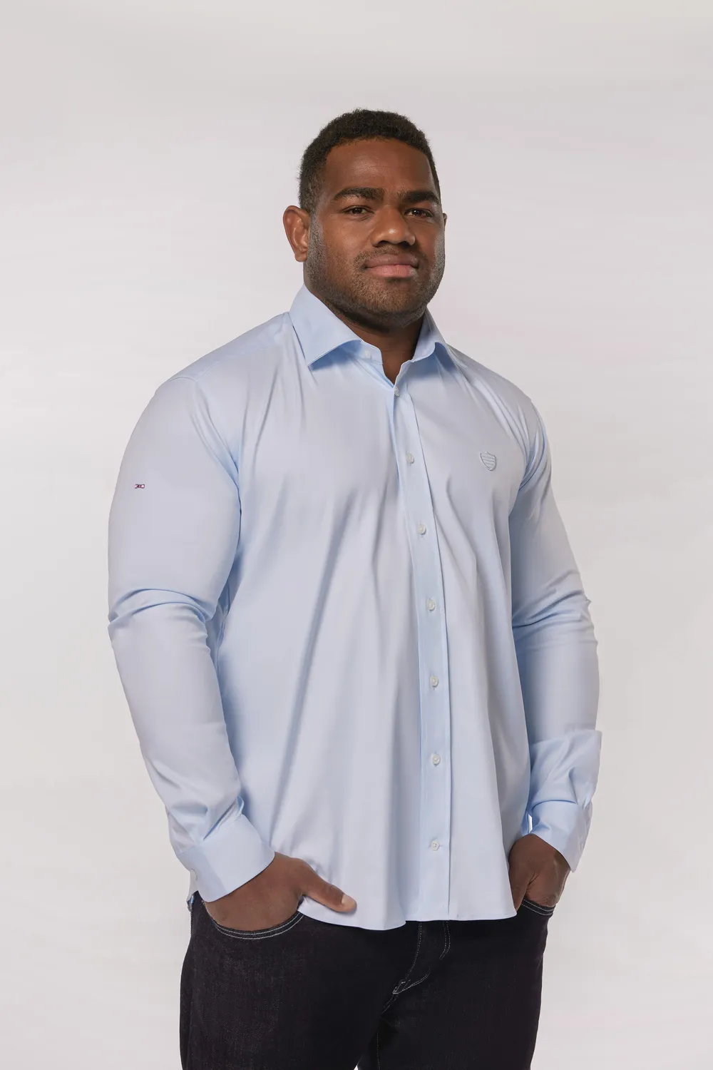 Eden Park x Racing 92 H25CHECL0098 chemise bleu ciel