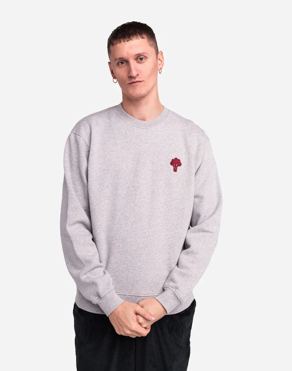 Olow Good Soup sweat gris chiné coton bio
