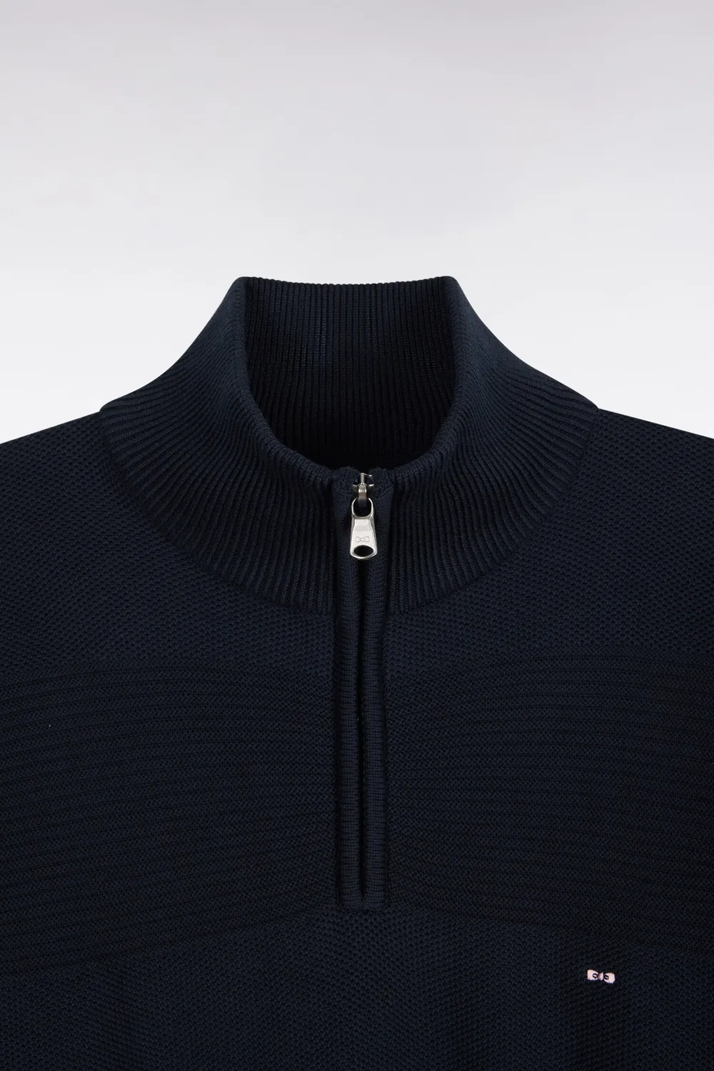 Eden Park Tricolore pull camionneur marine rayé maille regular