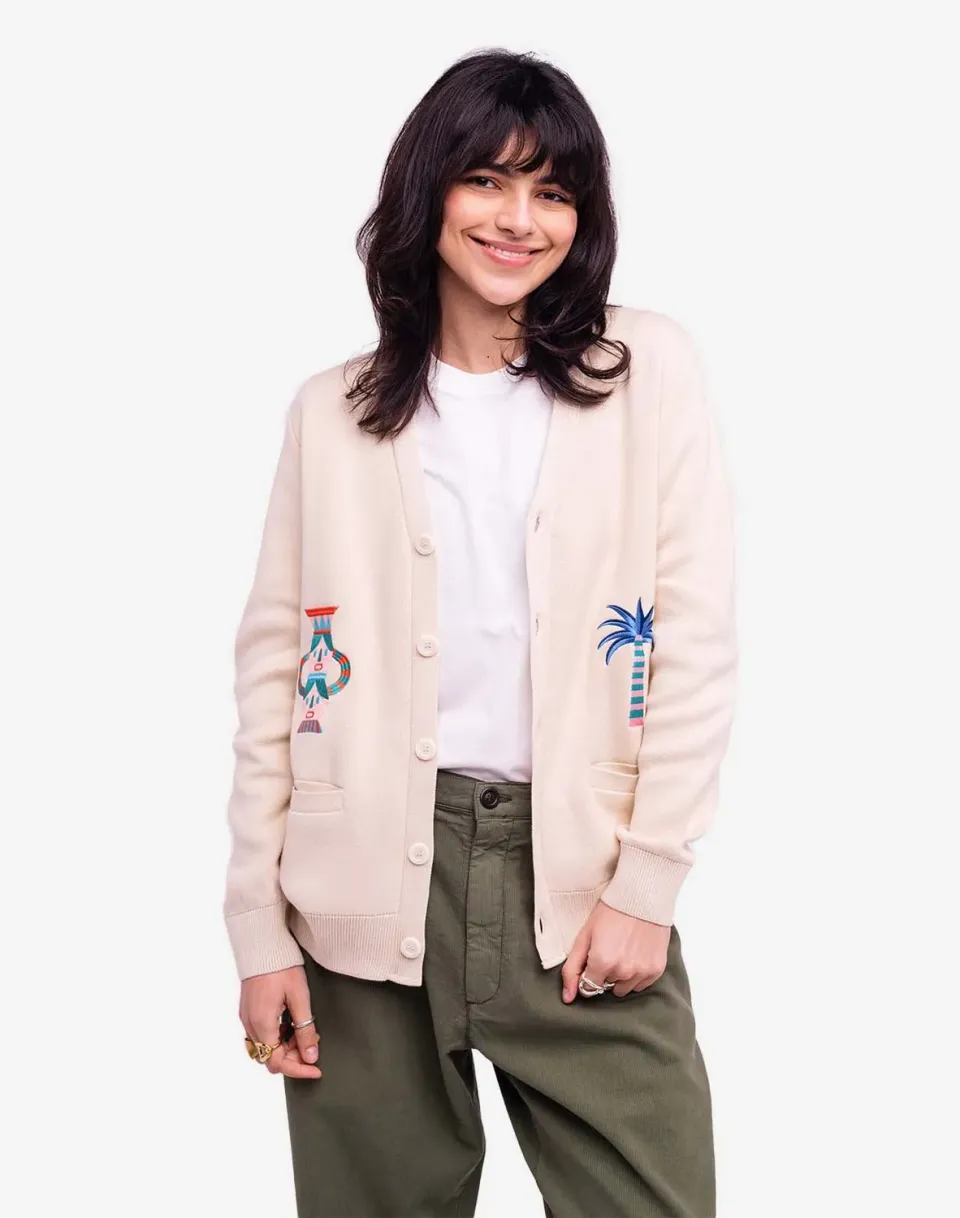 OLOW Cartago cardigan écru coton bio