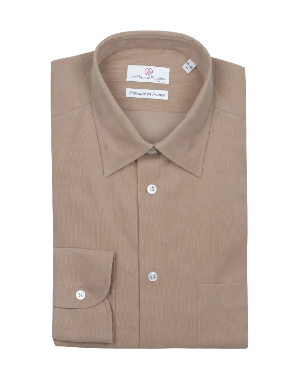 La Chemise Française Velours Milleraies Camel chemise coton