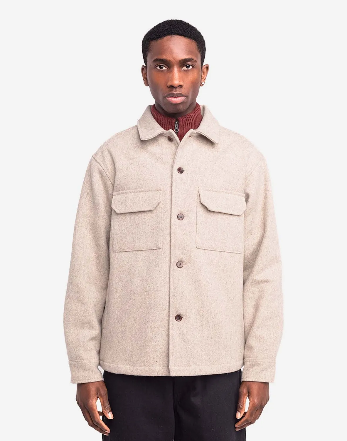 OLOW Percy veste beige laine