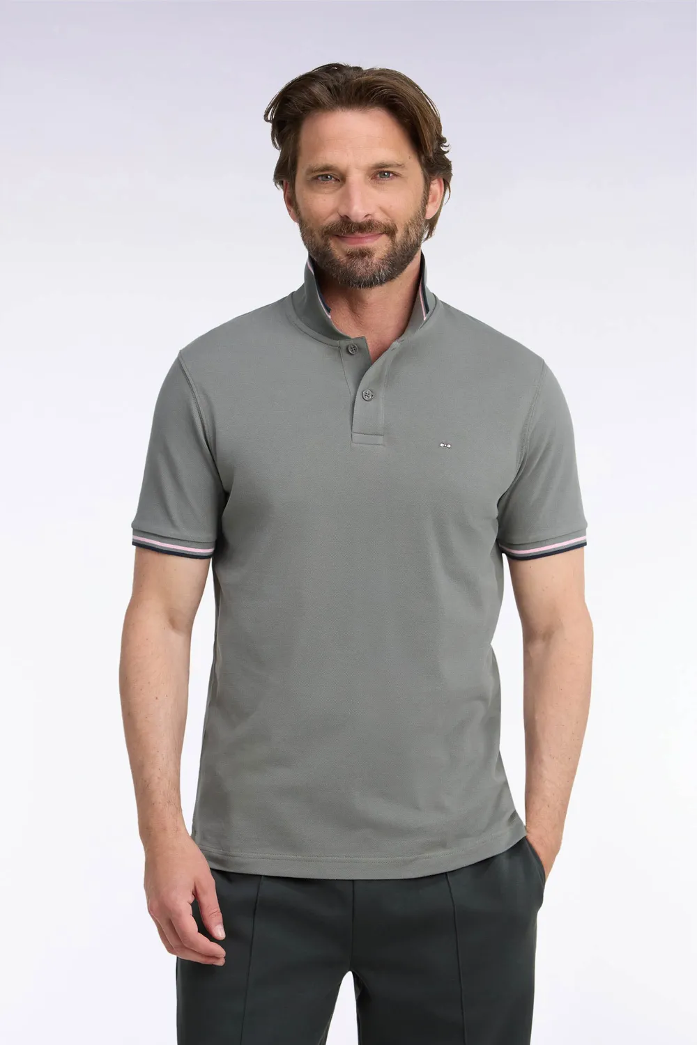 Eden Park Legend Rugby H26MAIPC0006 polo kaki piqué