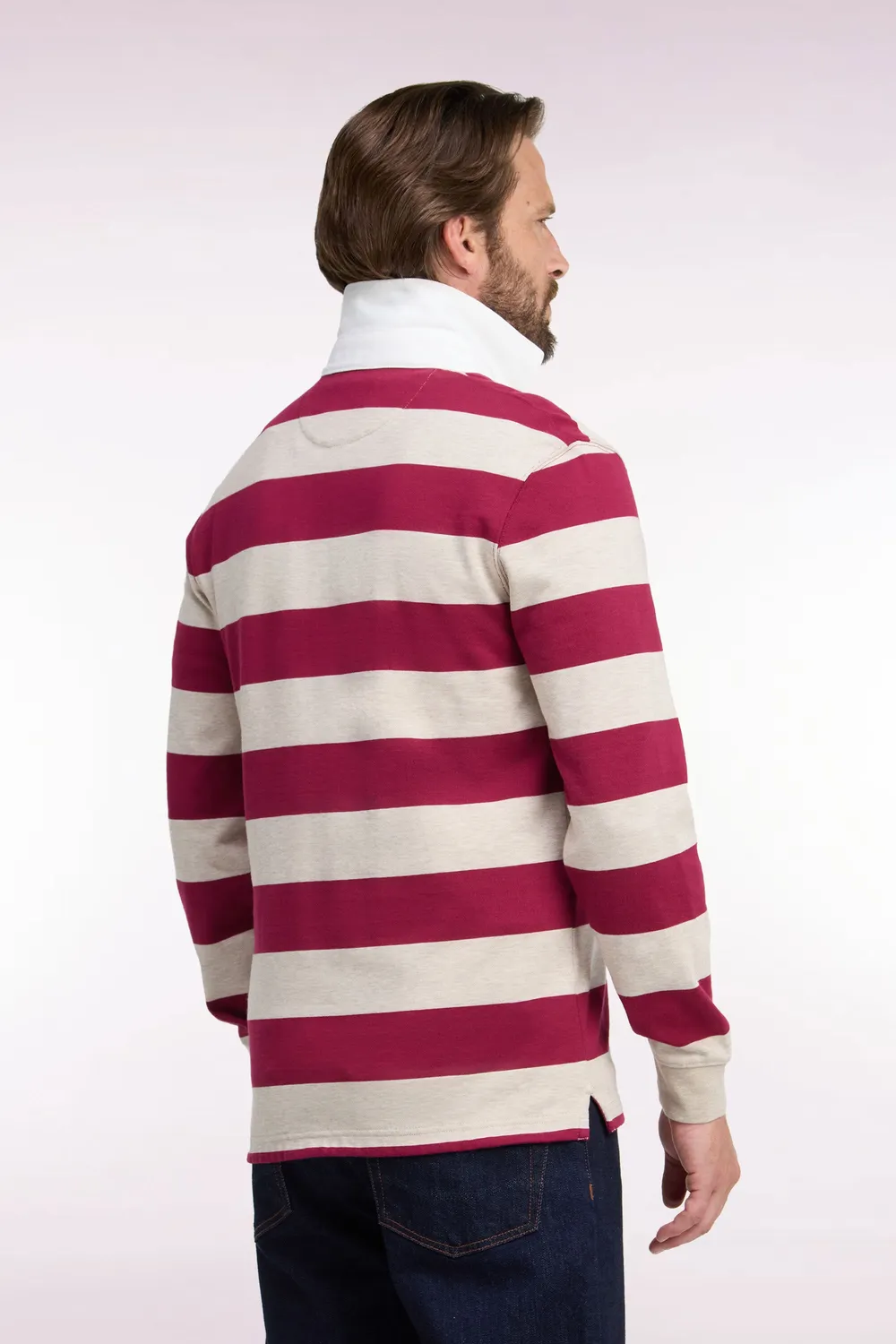 Eden Park Club Classique maillot rugby rouge manches longues