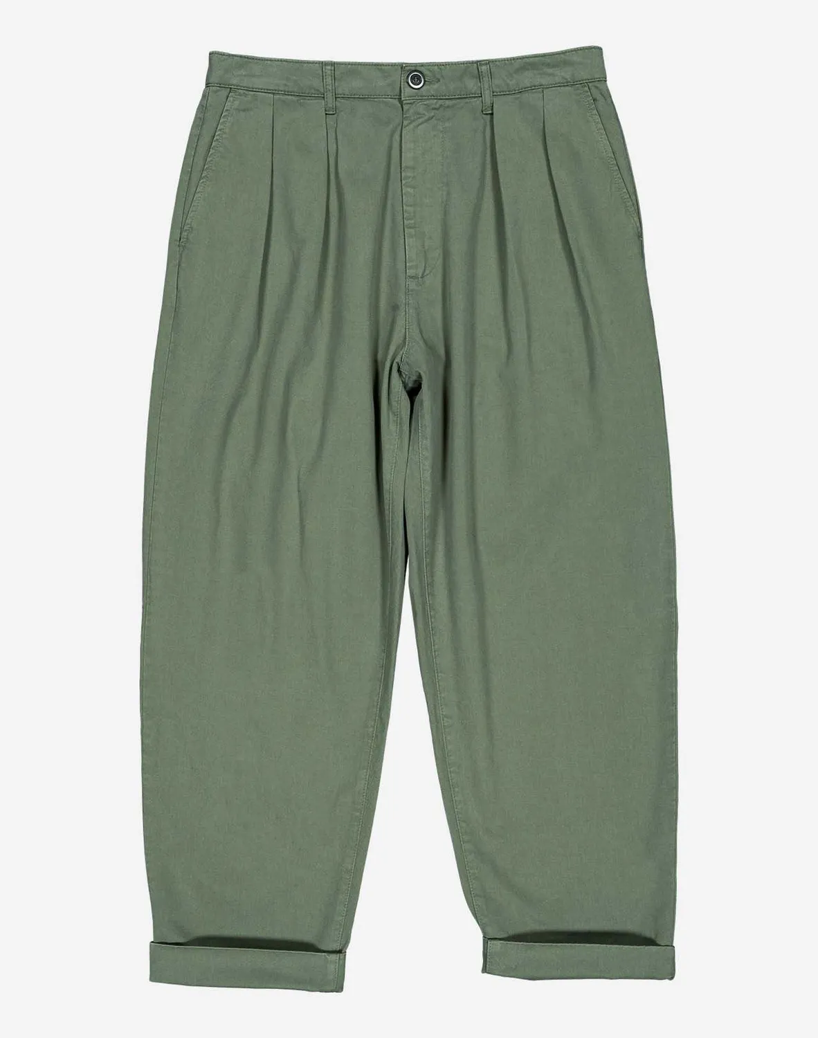 OLOW Sembo pantalon homme vert olive serge coton