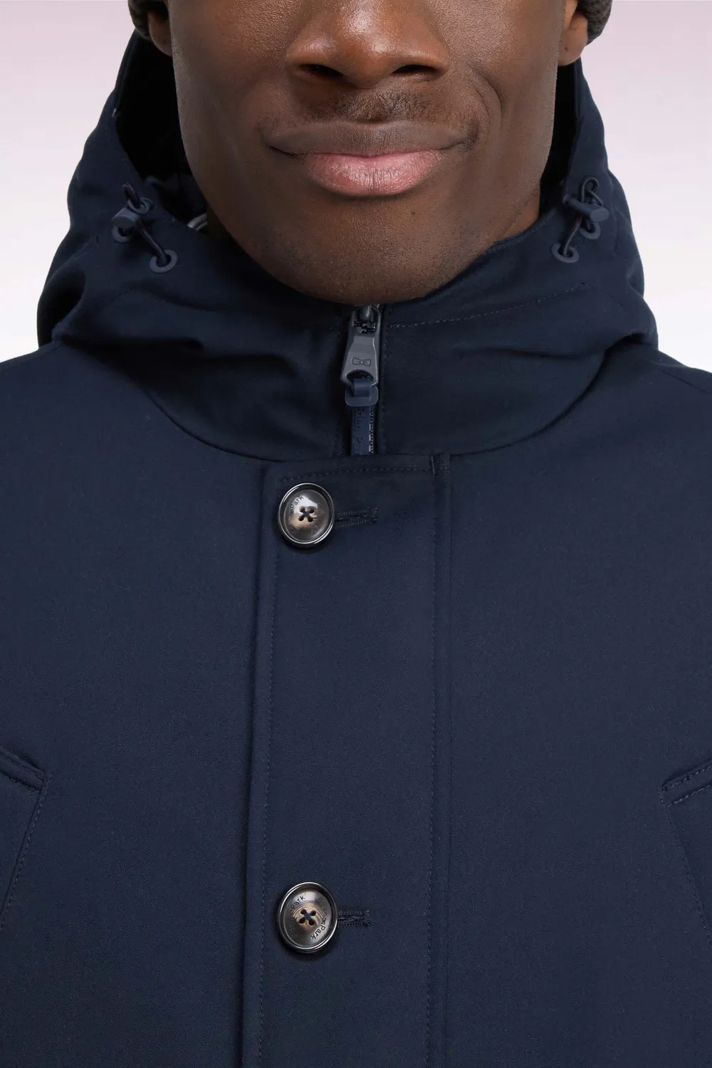 Eden Park Legend Rugby parka boutonnee marine nylon