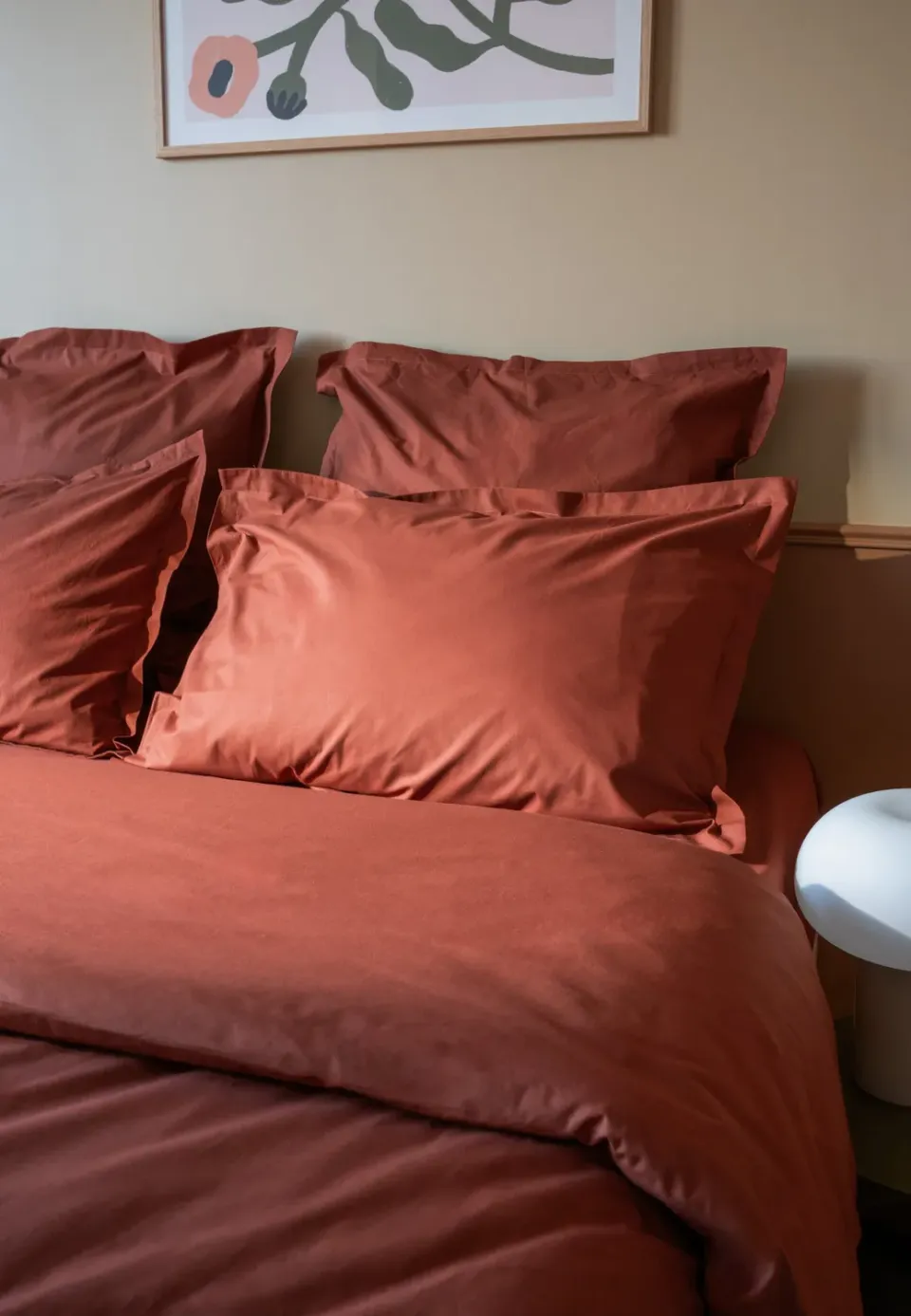 Loom housse de couette percale coton 240x220 terracotta