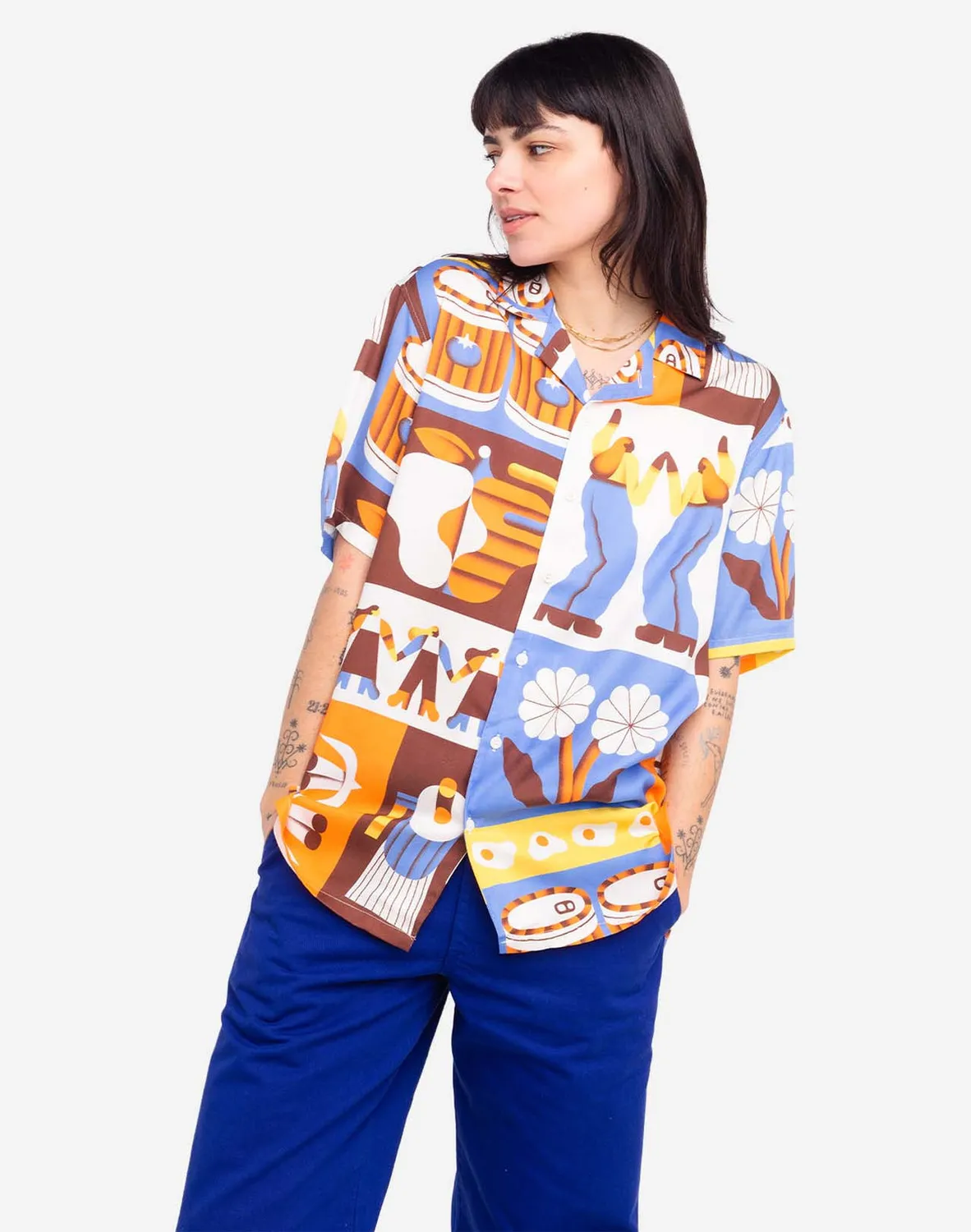 OLOW Aloha Life chemisette multicolore Tencel