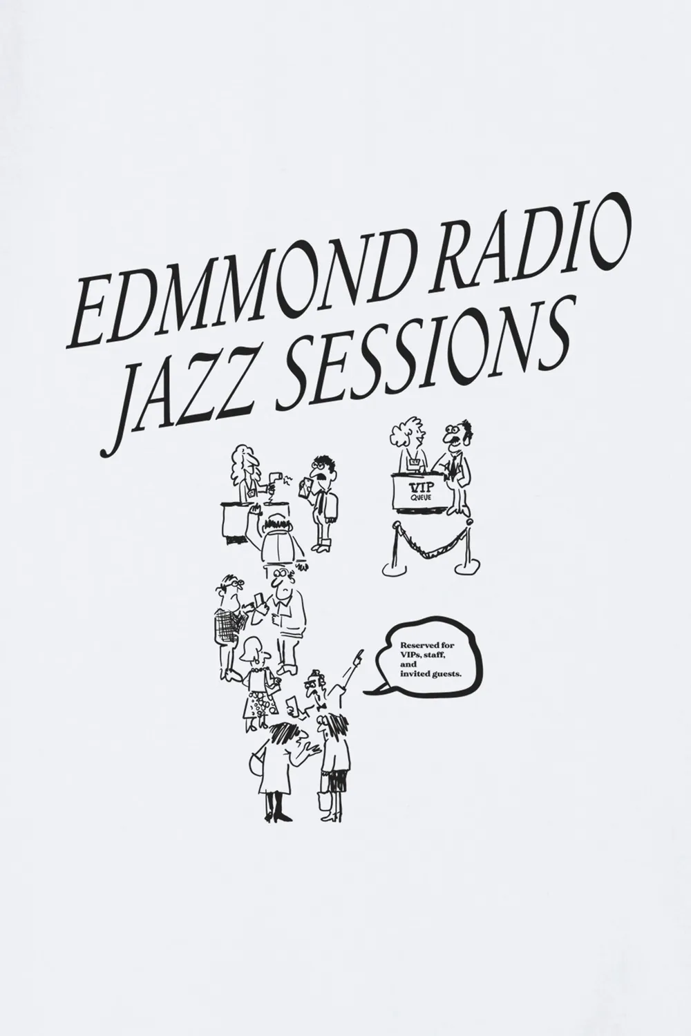 Edmmond Studios Vip Queue t-shirt blanc graphique jazz