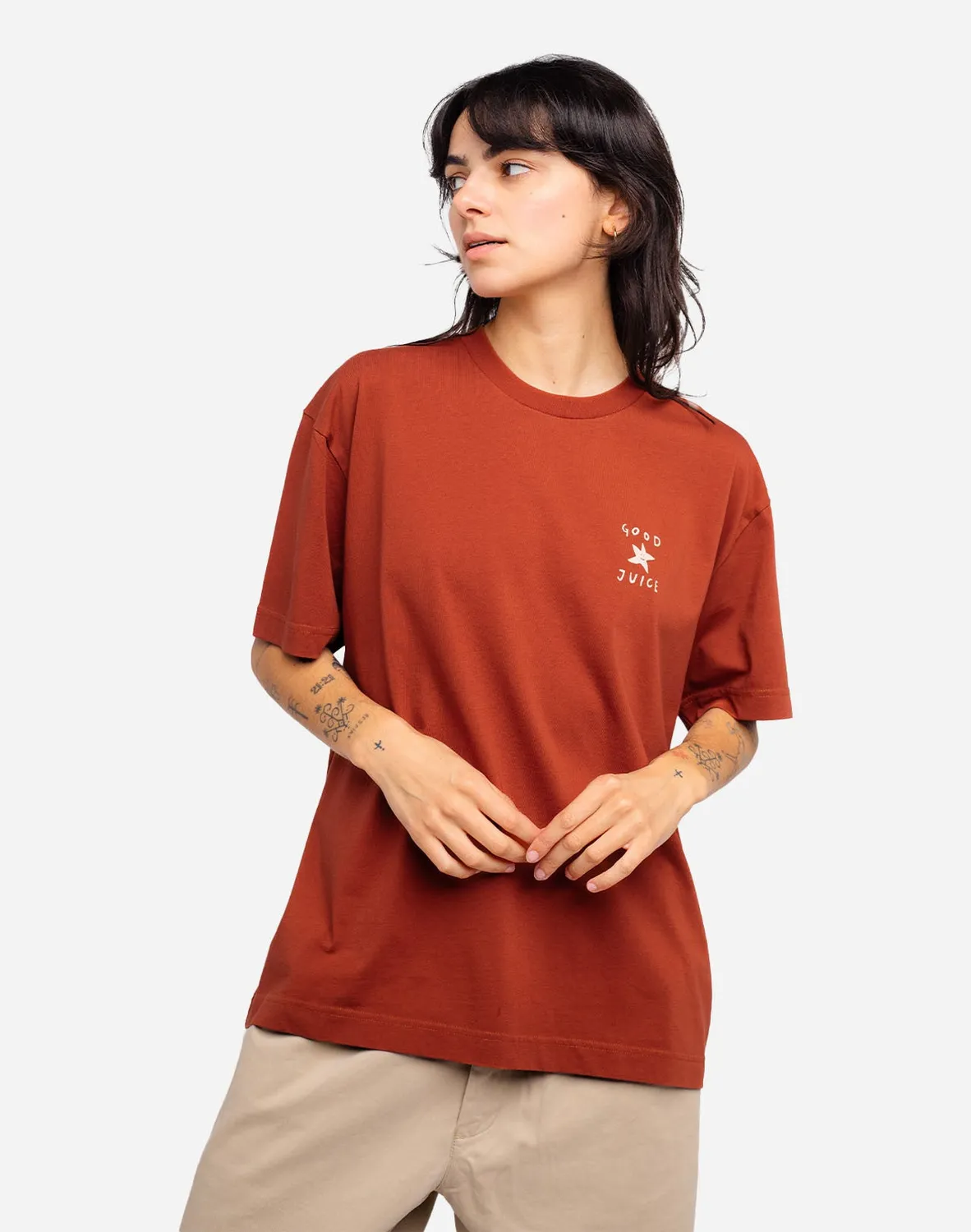 OLOW Flavour t-shirt ample rouille coton bio