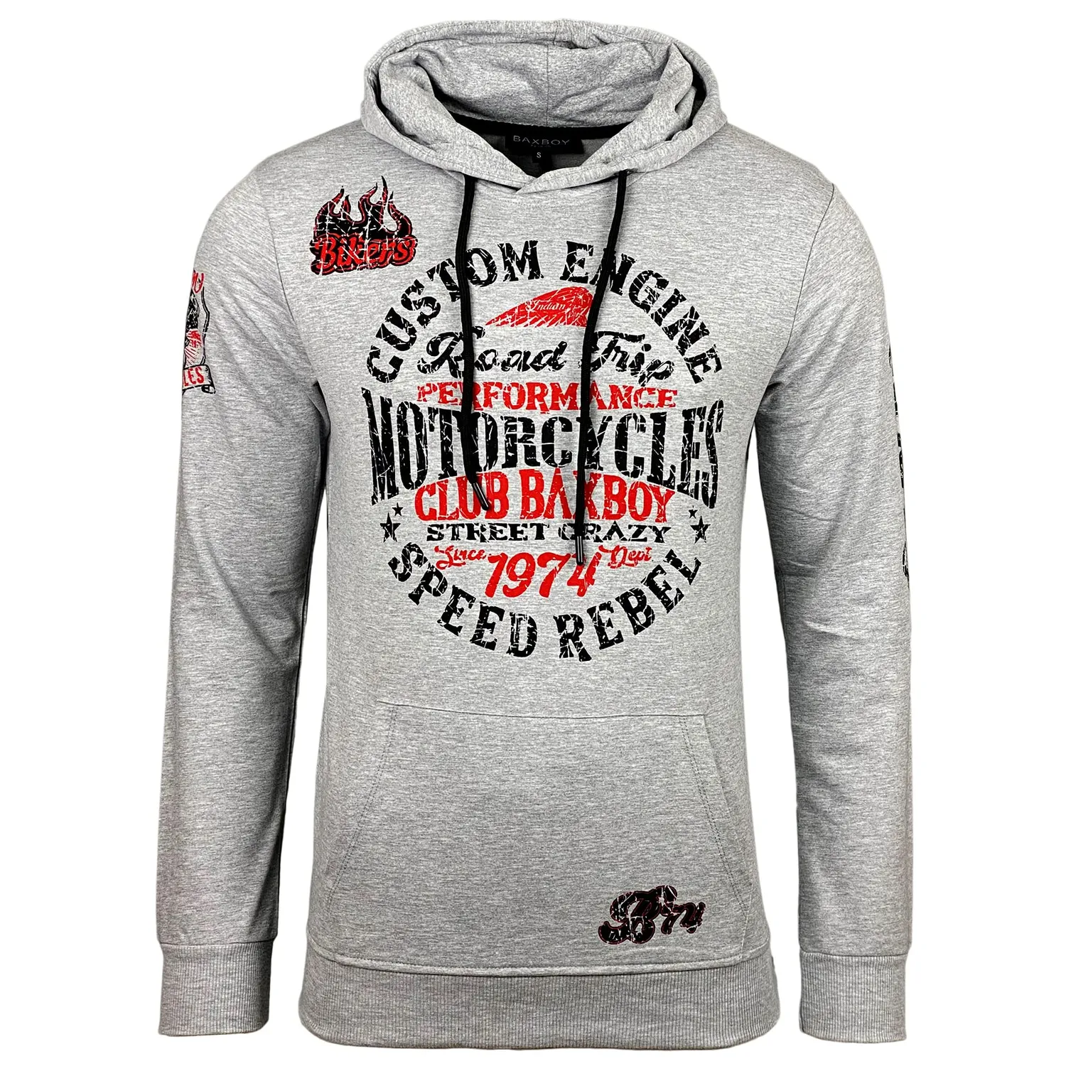 Subliminal Mode BX-601 sweat capuche homme gris bicolore