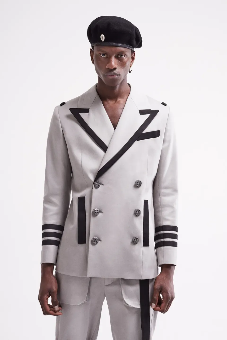 French Deal Amiral manteau coton coupe droite