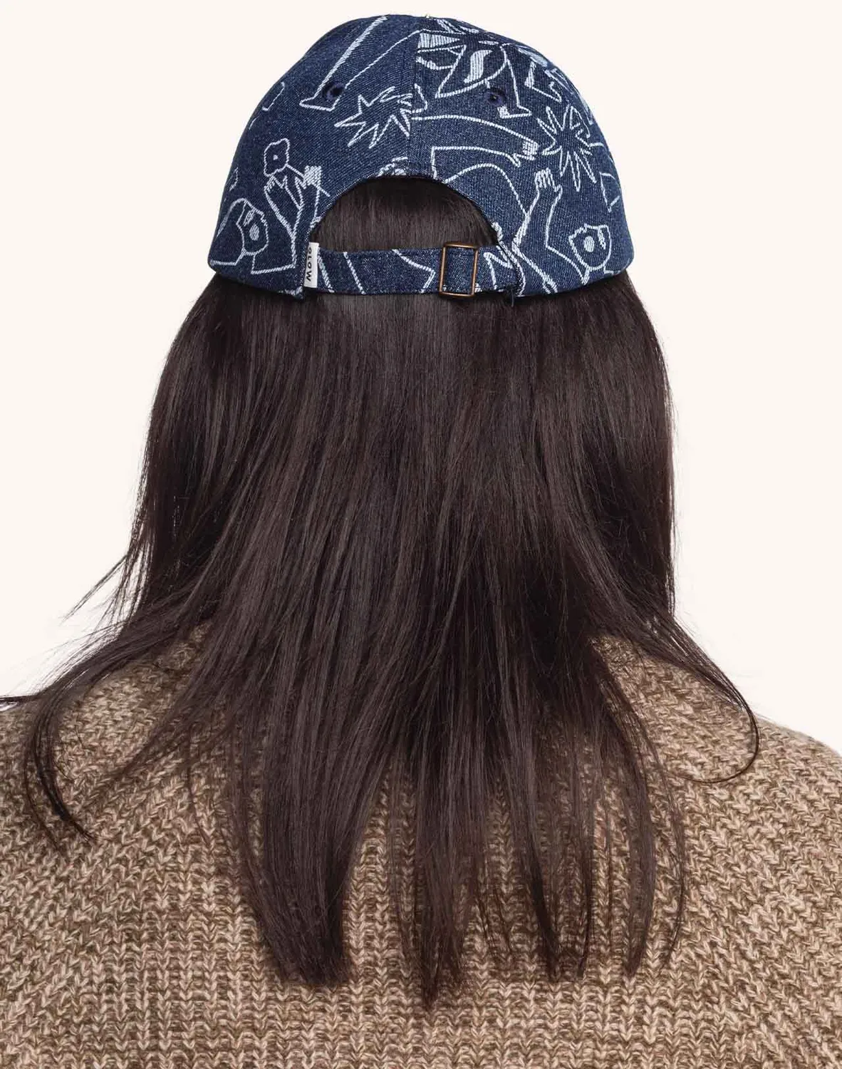 OLOW Six Panel casquette denim bleu marron