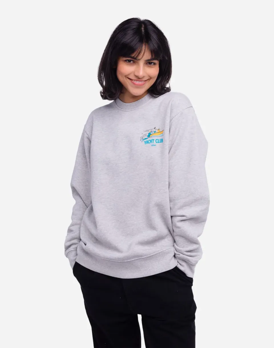 Olow Yacht Club sweat gris chiné molleton coton