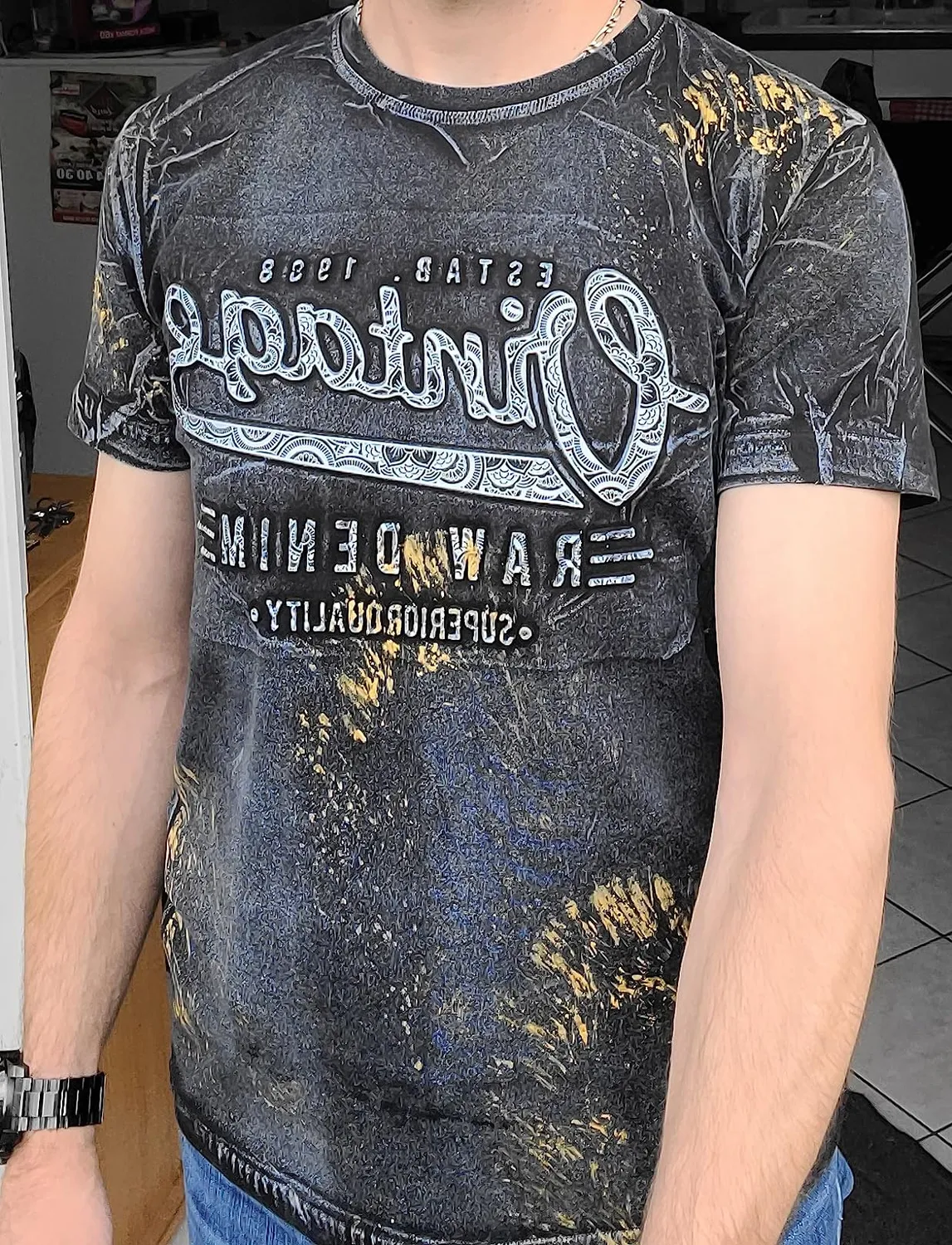 Subliminal Mode BX10184 t-shirt délavé homme