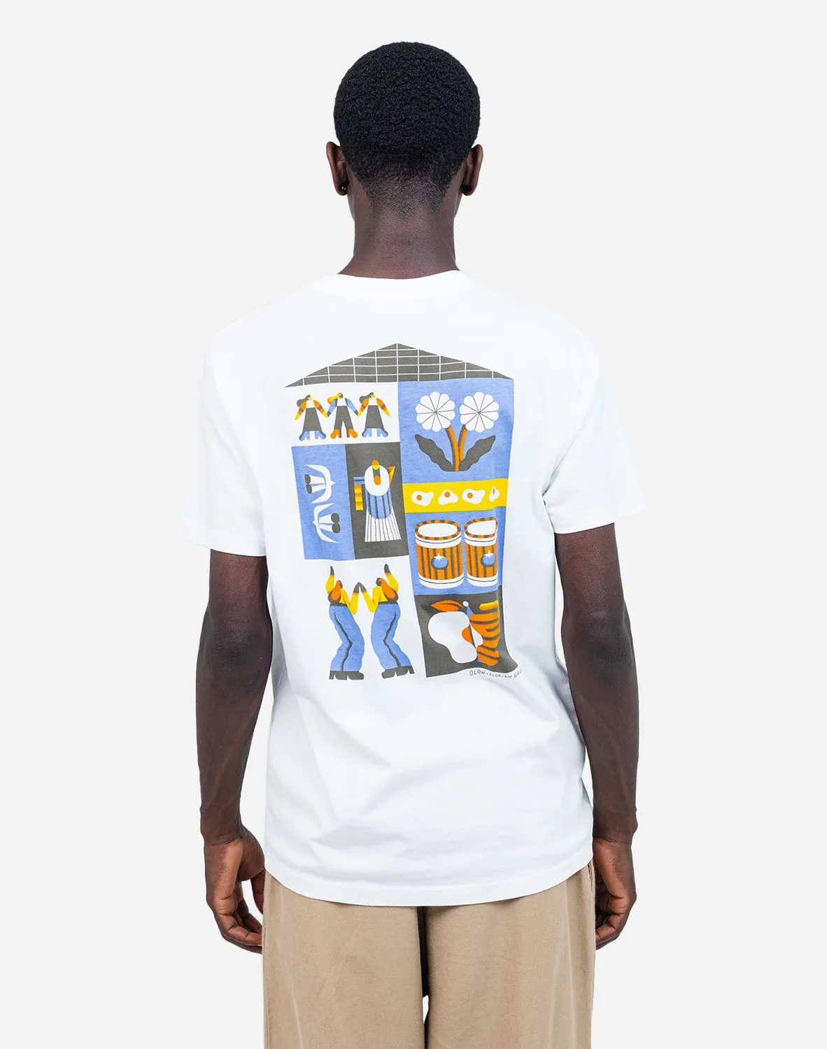 OLOW Life t-shirt écru coton bio imprimé